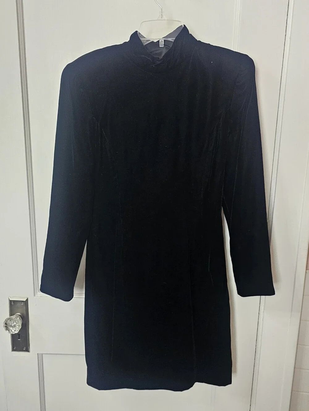 Vintage Nipon Botique From Mock Neck Velvet Dress With Open Back, From Bergdorf